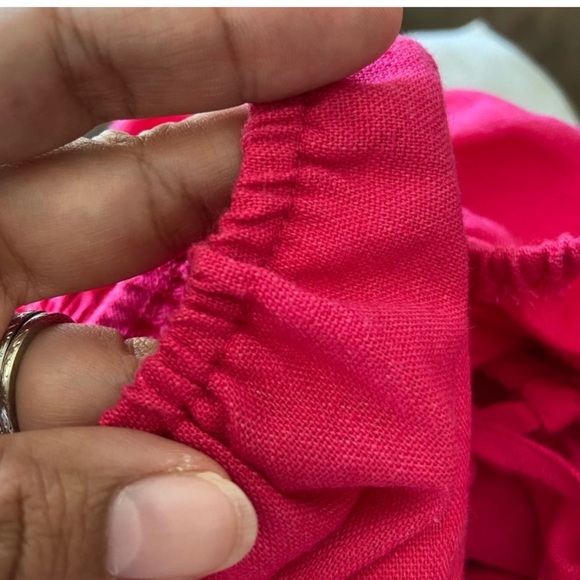 Arula hot pink peasant smocked waist top - Picture 9 of 13